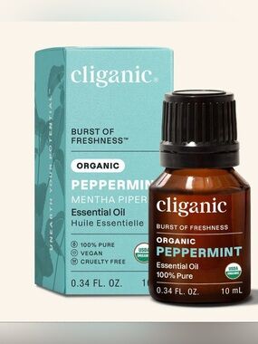 NWT “Cliganic”Organic Peppermint Essential Oil: add to diffuser or dilute 4 skin
